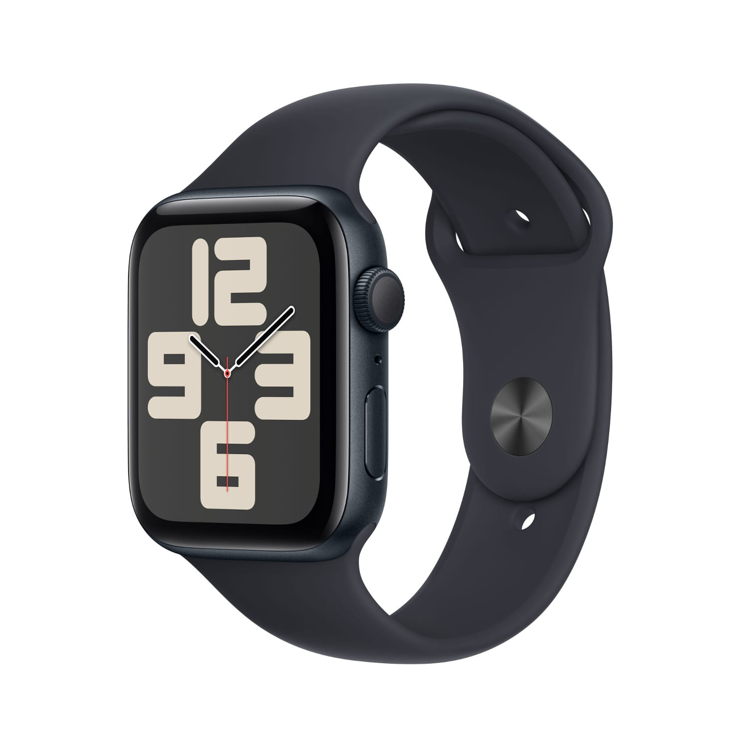 Apple Watch SE GPS 44mm 미드나이트 알루미늄 케이스, 미드나이트 스포츠 밴드 - S/M * MRE73KH/A