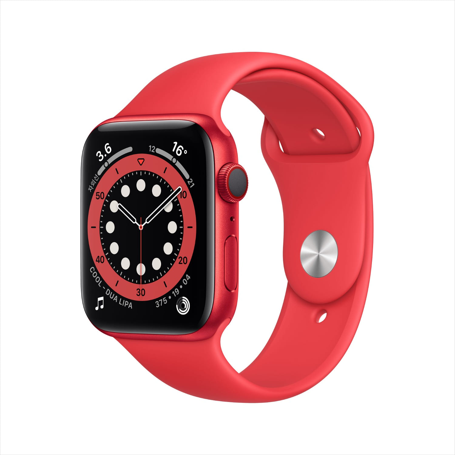 Apple Watch S6 Cellular 44mm PRODUCT(RED) 알루미늄 케이스, PRODUCT(RED) 스포츠 밴드 * M09C3KH/A