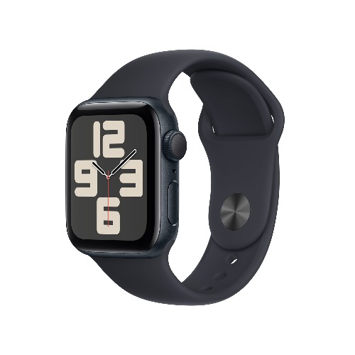 Apple Watch SE GPS 40mm 미드나이트 알루미늄 케이스, 미드나이트 스포츠 밴드 - S/M * MR9X3KH/A