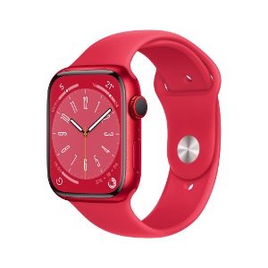 Apple Watch Series 8 GPS + Cellular 45mm PRODUCT(RED) 알루미늄 케이스, PRODUCT(RED) 스포츠 밴드 * MNKA3KH/A